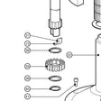 Lewmar Spacer 55/65 - exploded view drawing from the Lewmar manual