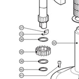 Lewmar Spacer 55/65 - exploded view drawing from the Lewmar manual