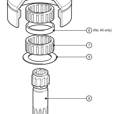 Lewmar Drum Washer 30 - exploded view drawing from the Lewmar manual