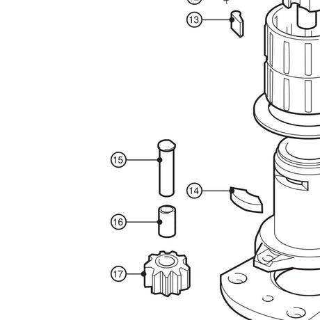Lewmar Gear Spindle Sleeve 24/40 - exploded view drawing from the Lewmar manual