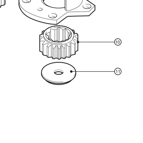 Lewmar 16Std/St Gear Retainer - exploded view drawing from the Lewmar manual