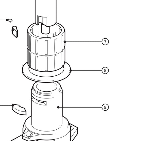 Lewmar Drum Washer 40 Std - exploded view drawing from the Lewmar manual