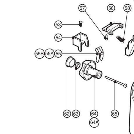 Lewmar Plug 55/65 - exploded view drawing from the Lewmar manual