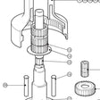 Lewmar Tube Spacer 42St/Std /50St Brg - exploded view drawing from the Lewmar manual