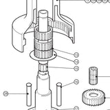 Lewmar Tube Spacer 42St/Std /50St Brg - exploded view drawing from the Lewmar manual
