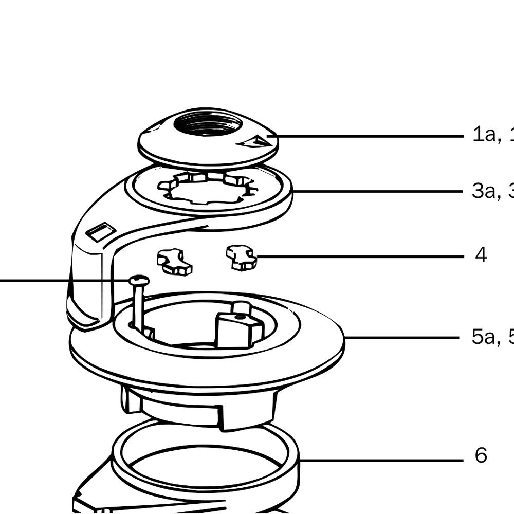 Lewmar Plunger Top Cap Assy 55 - exploded view drawing from the Lewmar manual