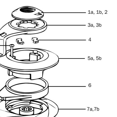 Lewmar Anchor Pin (Top Cap Assy) 55 - exploded view drawing from the Lewmar manual