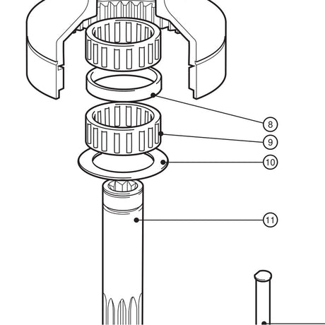 Lewmar Drum Washer 55 - exploded view drawing from the Lewmar manual