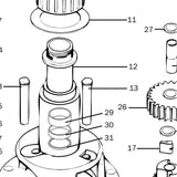 Lewmar Collet 65 - exploded view drawing from the Lewmar manual
