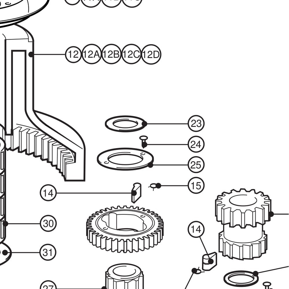 Lewmar Csk Hd Screw M5 X 12Mm A2 - exploded view drawing from the Lewmar manual