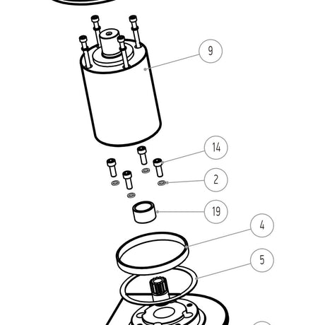 Lewmar M6X16 Socket Hd Cap Screw - exploded view drawing from the Lewmar manual