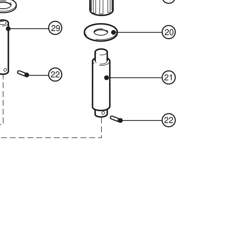 Lewmar Spirol Pin 3/16" X 3/4" - exploded view drawing from the Lewmar manual