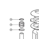 Lewmar 5103-125H Circlip Salterfix - exploded view drawing from the Lewmar manual