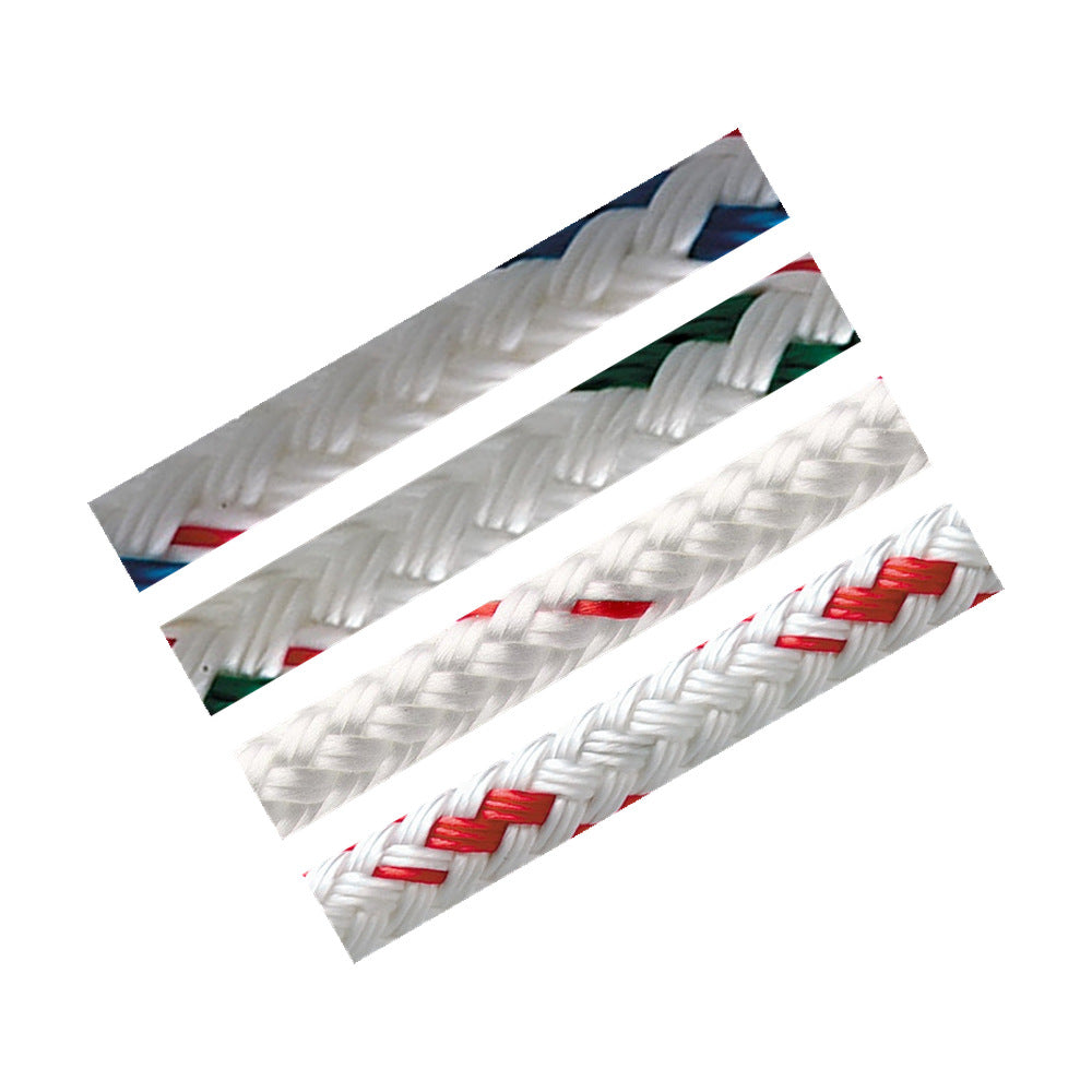 New England Ropes Sta-Set Fleck Double Braid Line 10mm (3/8") - available colors: Blue, Green, White, Red