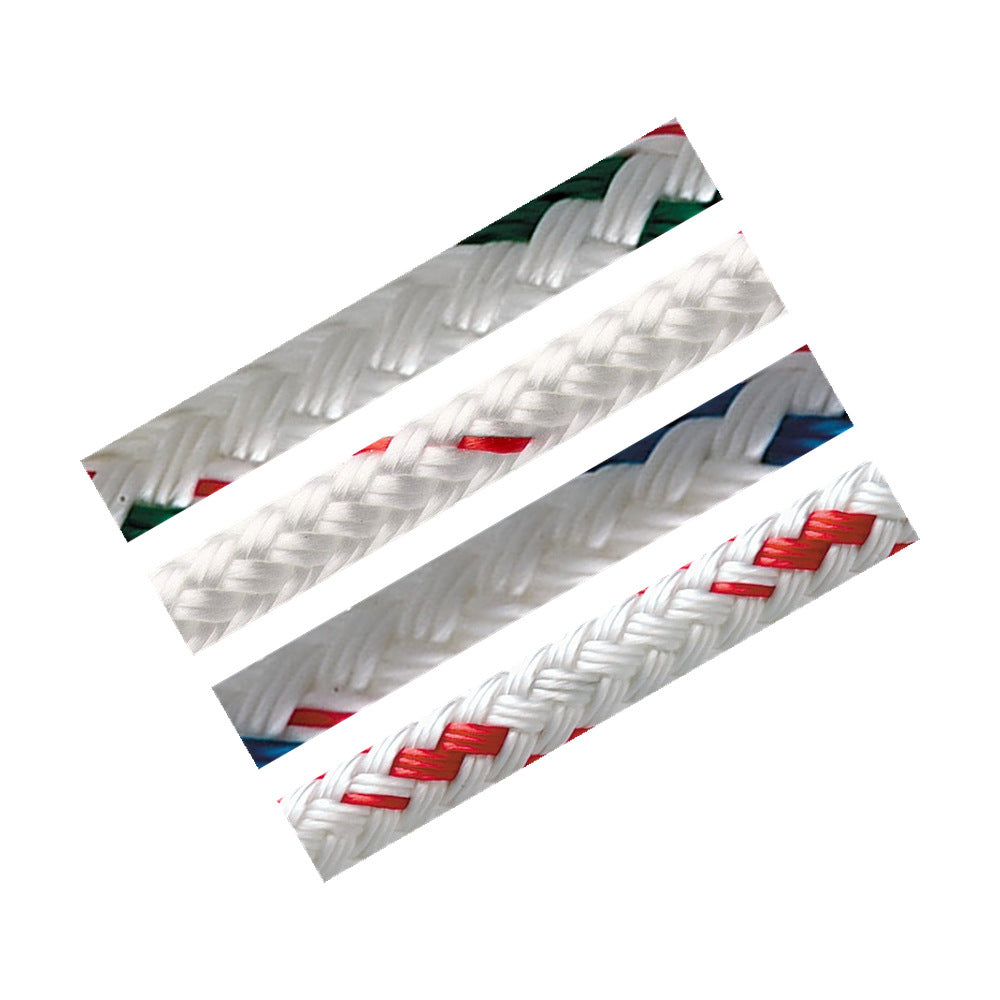 New England Ropes Sta-Set Fleck Double Braid Line 8mm (5/16") - 600 ft Spool - available colors: Green, White, Blue, Red