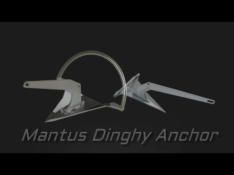 Mantus Anchors Dinghy Anchor with Line & Bag (Stainless Steel) - 2.5 lb (1.1 kg) (DASSKIT)