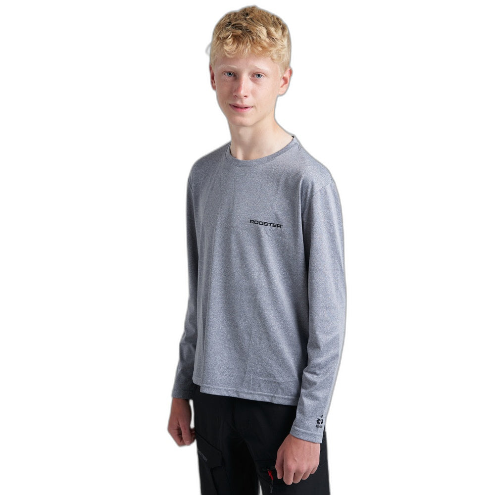 Rooster Junior Quick Dry UVF T-Shirt Long Sleeved - Grey (133742)