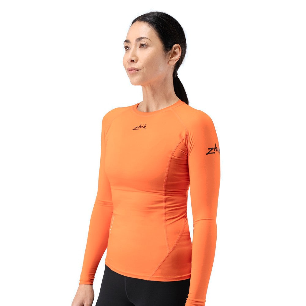 Zhik Women's Eco Spandex LT Long Sleeve Baselayer Top - Flame Red
