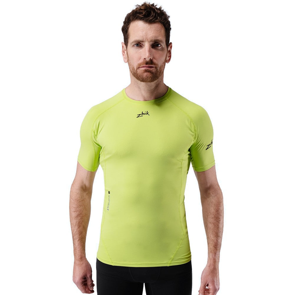 Zhik Men's Eco Spandex LT Short Sleeve Baselayer Top - Lime